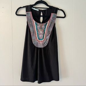 Embroidered Sleeveless Top